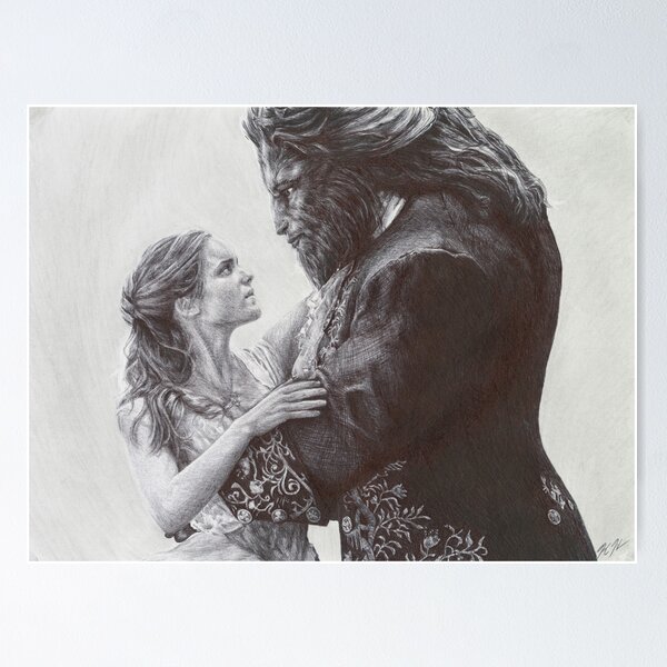 Beauty and the Beast - Ballpoint Pen Poster