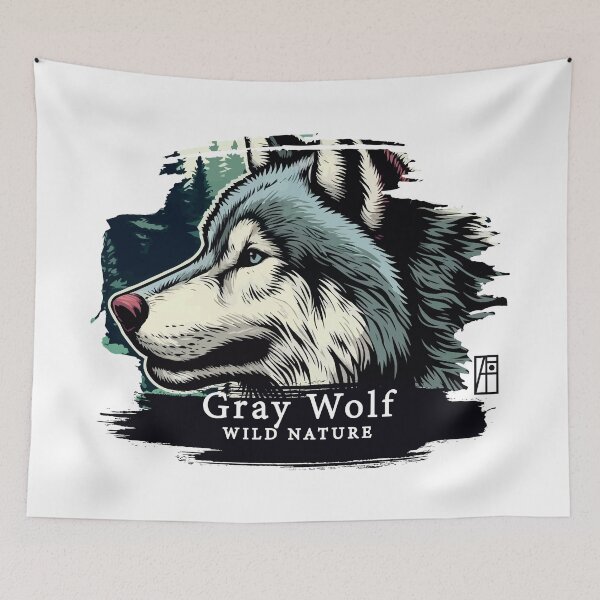Artikelvorschau, Grauer Wolf - WILDE NATUR - WOLF -2 entworfen und verkauft von ArtProjectShop.