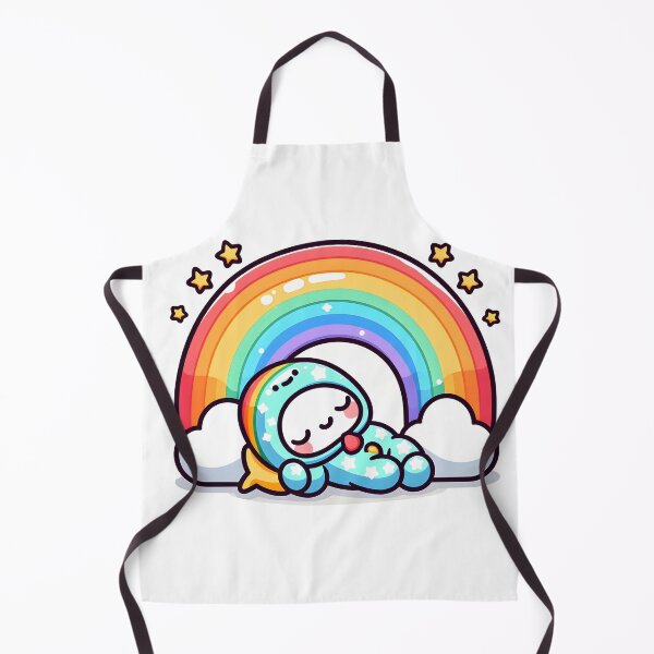 Item preview, Kawaii Rainbow With Star-Patterned Pajamas designed and sold by CanvasCutie.