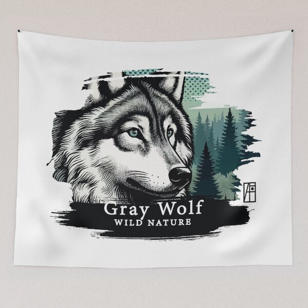 Artikelvorschau, Grauer Wolf - WILDE NATUR - WOLF -4 entworfen und verkauft von ArtProjectShop.