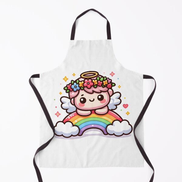 Item preview, Kawaii Giggly Angel With Flower Crown designed and sold by CanvasCutie.