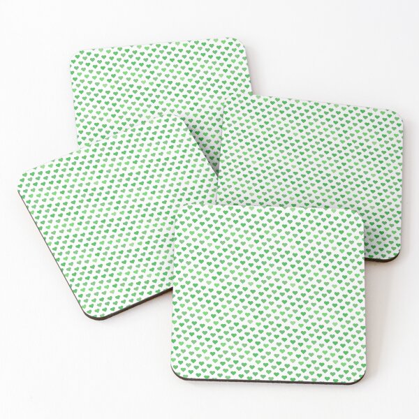 Item preview, Green hearts pattern designed and sold by RaionKeiji.