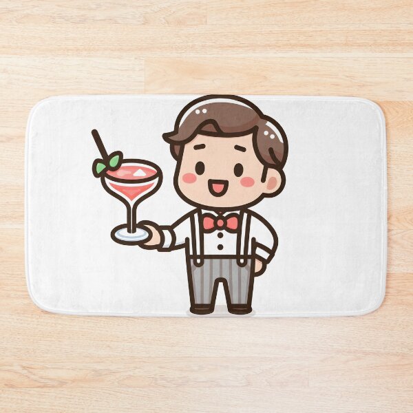 Item preview, Kawaii Bartender With A Bow Tie And Suspenders designed and sold by CanvasCutie.