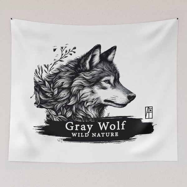 Artikelvorschau, Grauer Wolf - WILDE NATUR - WOLF -8 entworfen und verkauft von ArtProjectShop.