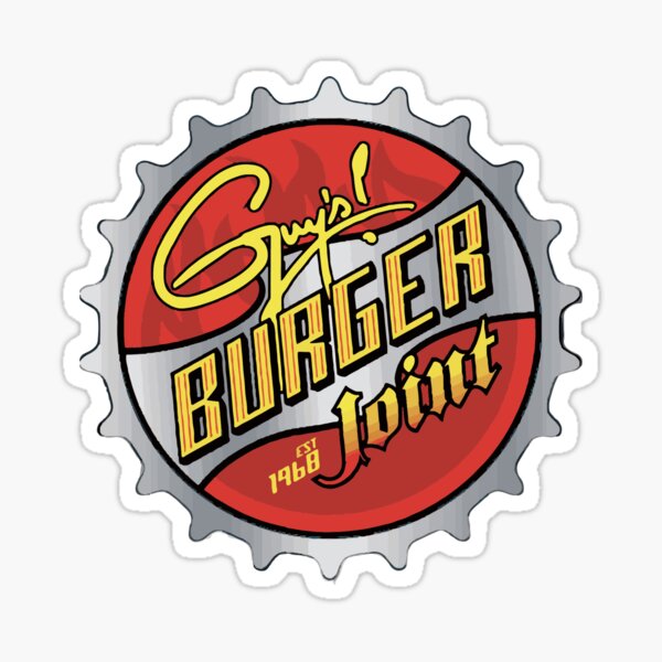 Item preview, Guys Fieri Burgers Sticker designed and sold by kboban25.
