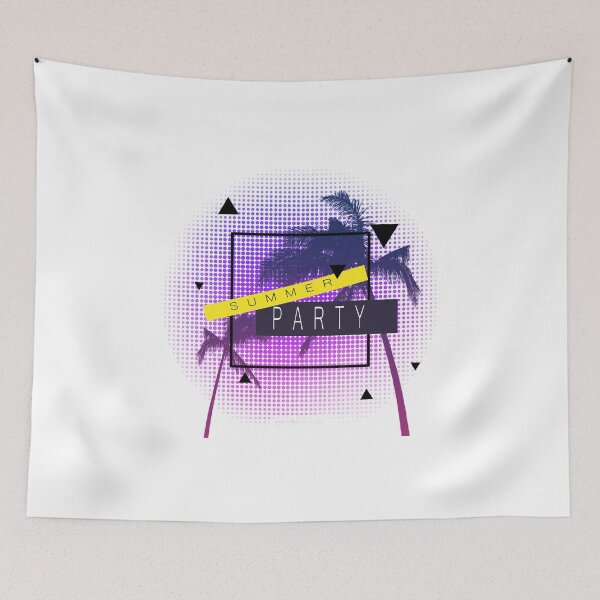 Item preview, Modern palm trees and geometric designed and sold by ShopMaxiDesigns.