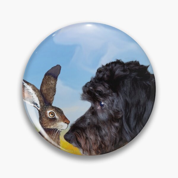 Item preview, Black Cockerpoo: Hare and Hound ‘Hello’ designed and sold by ArtandBeauty-UK.