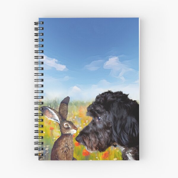Item preview, Black Cockerpoo: Hare and Hound ‘Hello’ designed and sold by ArtandBeauty-UK.
