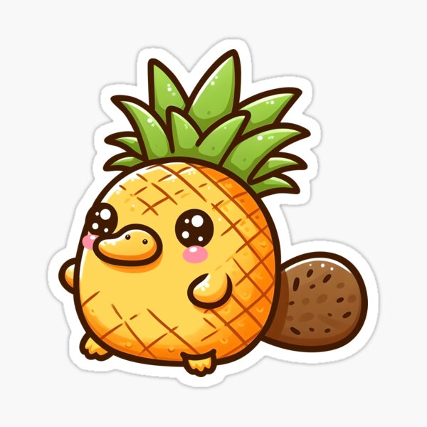 Item preview, Pineapple platypus designed and sold by Delidream.