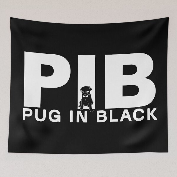 Item preview, Pug in Black - Hilarious Parody Tee designed and sold by Fun Funky Designs.