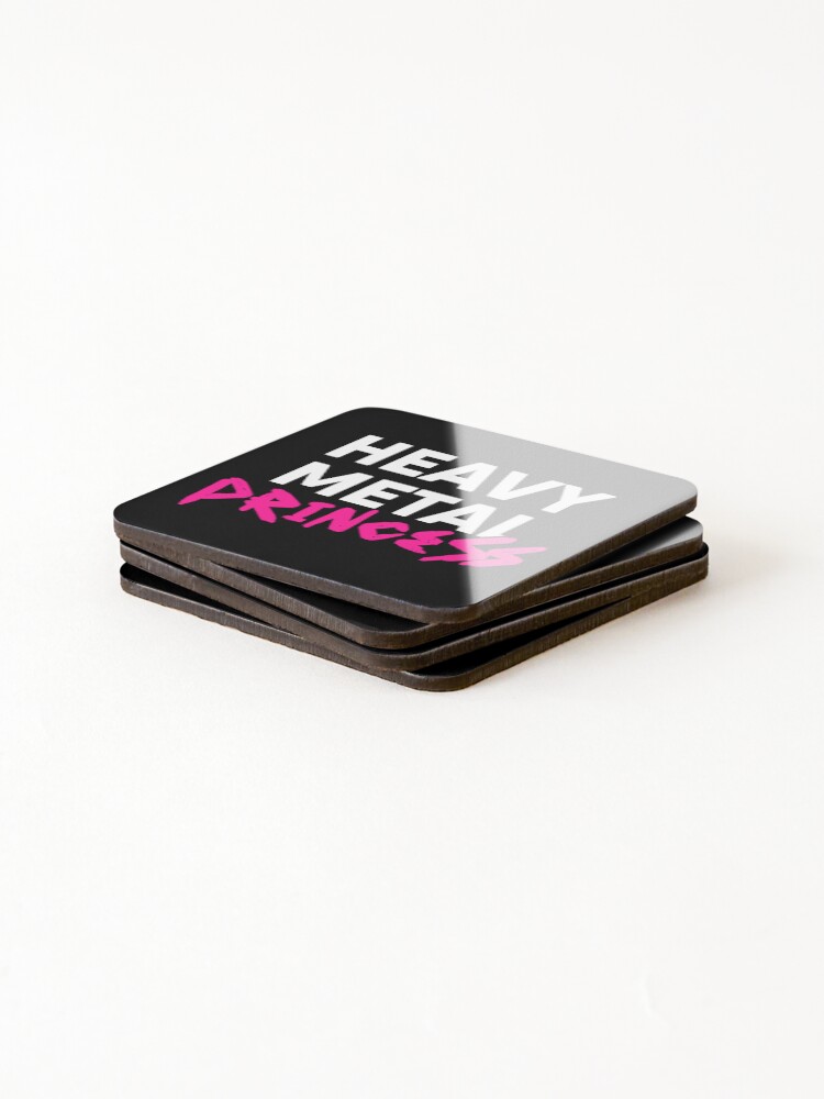 Thumbnail 4 of 5, Coasters (Set of 4), HEAVY METAL Princess: Rocker Chic Design designed and sold by RiciPaneto.