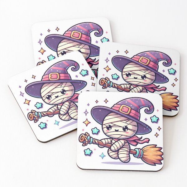 Item preview, Kawaii Mystical Mummy With Witch Hat designed and sold by CanvasCutie.