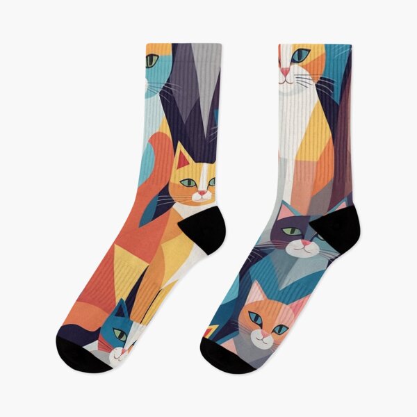 Item preview, RogerPattern - "Geometric Kittens: Adorable Art Print for Cat Lovers" designed and sold by RogerPattern.