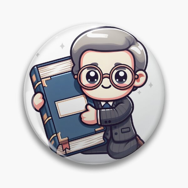 Item preview, Kawaii Librarian With Vintage Glasses Hugging A Giant Book designed and sold by CanvasCutie.