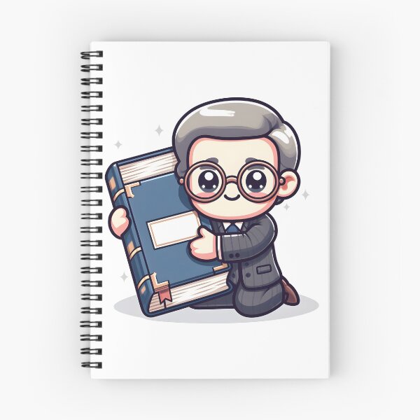 Item preview, Kawaii Librarian With Vintage Glasses Hugging A Giant Book designed and sold by CanvasCutie.