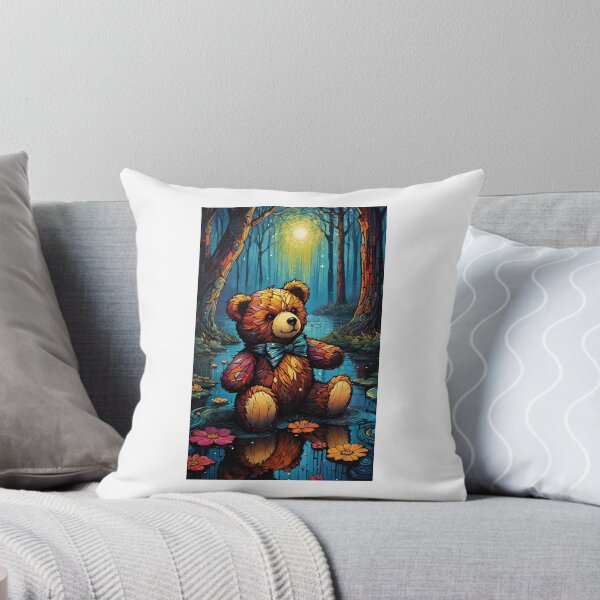 Aperçu de l'œuvre animal, ours, marron, sweety, jouet en peluche, ours en peluche, doux, peluche, coloré, forêt, arbres, fleurs créée et vendue par Ciarka.