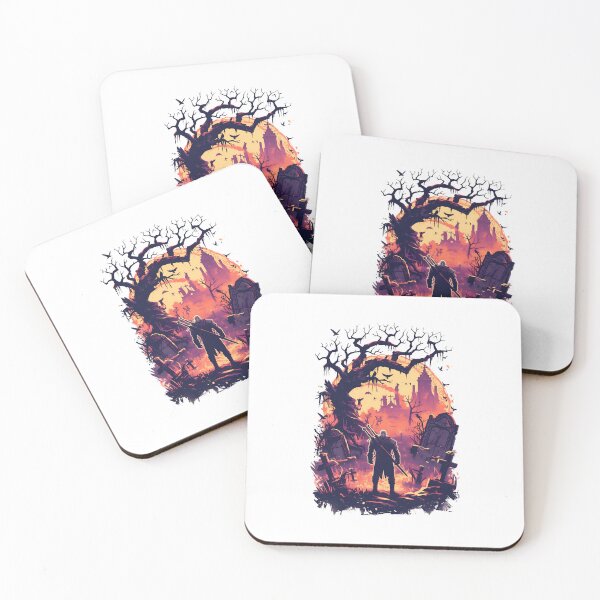 Item preview, Lone Hunter on a Ghosly Graveyard - Witcher designed and sold by Fenay Designs.