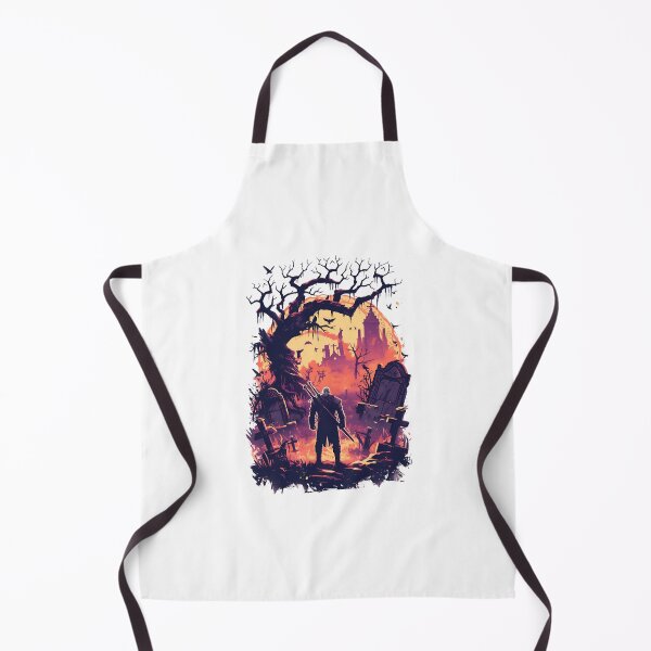 Item preview, Lone Hunter on a Ghosly Graveyard - Witcher designed and sold by Fenay Designs.