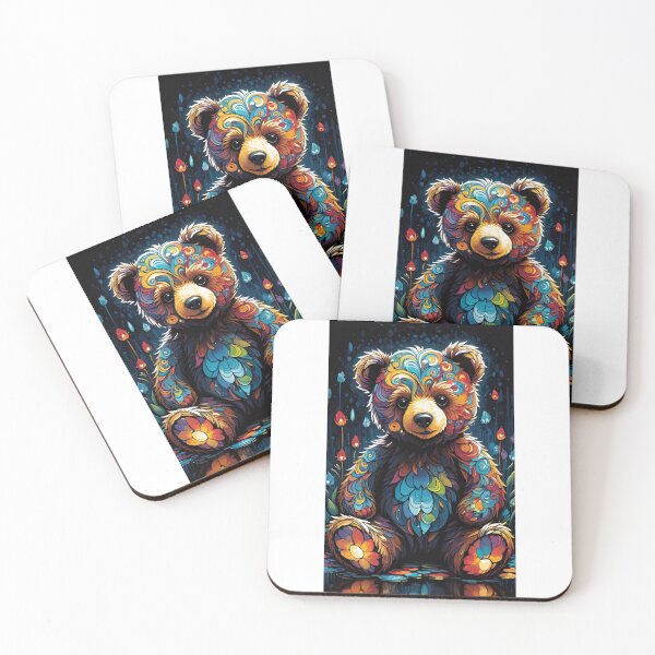 Item preview, Animal, Bear, Brown, Sweety, Stuffed Toy, Teddy Bear, Sweet, Cuddly Toy, Colorful, Flowers designed and sold by Ciarka.