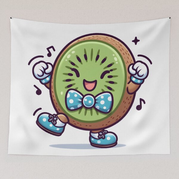 Item preview, Kawaii Kiwi With Bow Tie designed and sold by CanvasCutie.