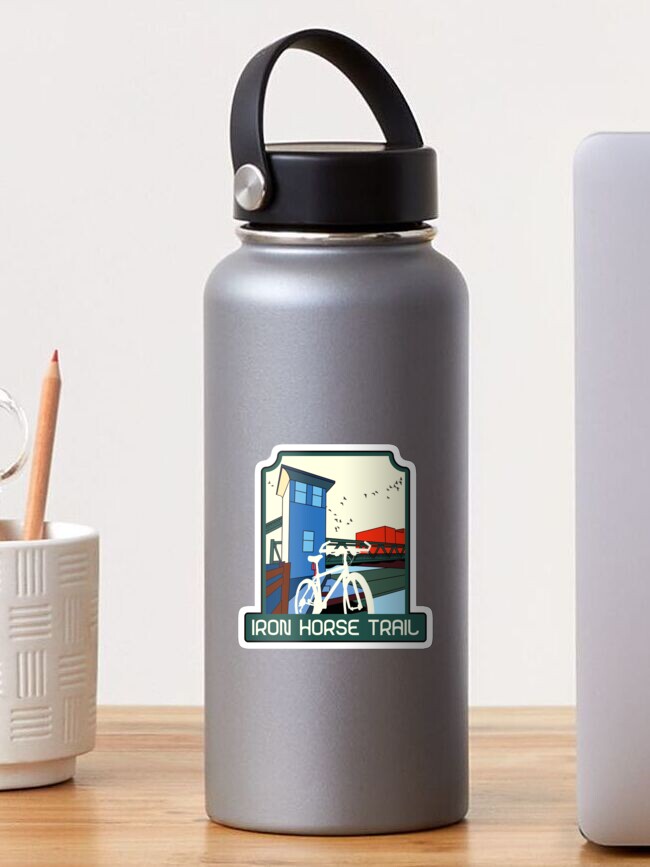 Thumbnail 1 of 3, Sticker, Iron Horse Trail- cycling designed and sold by moritzschwaeble.