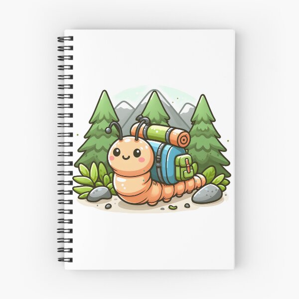 Item preview, Kawaii Caterpillar With Hiking Backpack designed and sold by CanvasCutie.