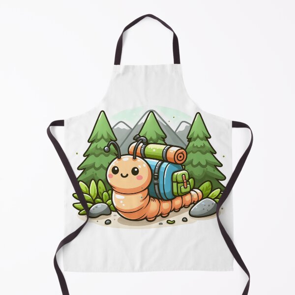 Item preview, Kawaii Caterpillar With Hiking Backpack designed and sold by CanvasCutie.