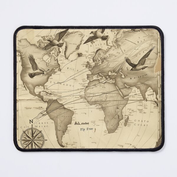 Item preview, Migratory Patterns Vintage Map designed and sold by palmyst.