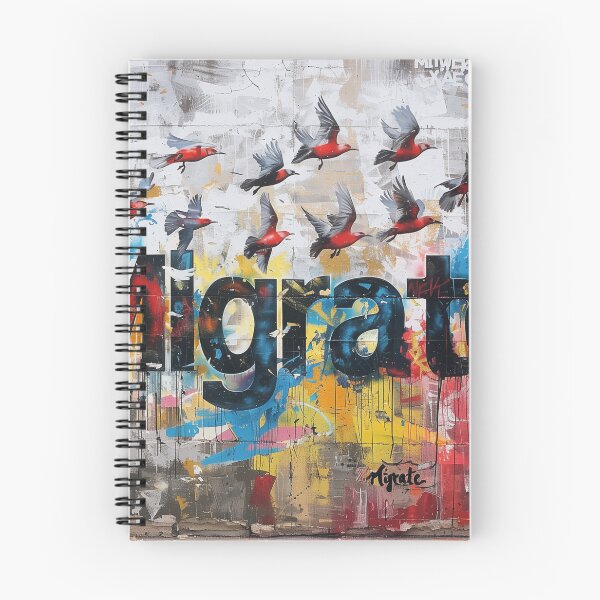 Item preview, Migratory Birds Urban Mural designed and sold by palmyst.