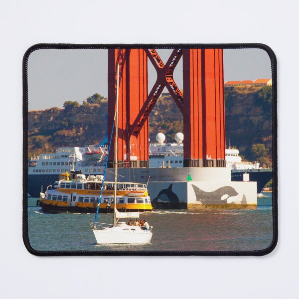 Item preview, pilares da ponte. Tejo. boats designed and sold by Tereza Pilar Art.