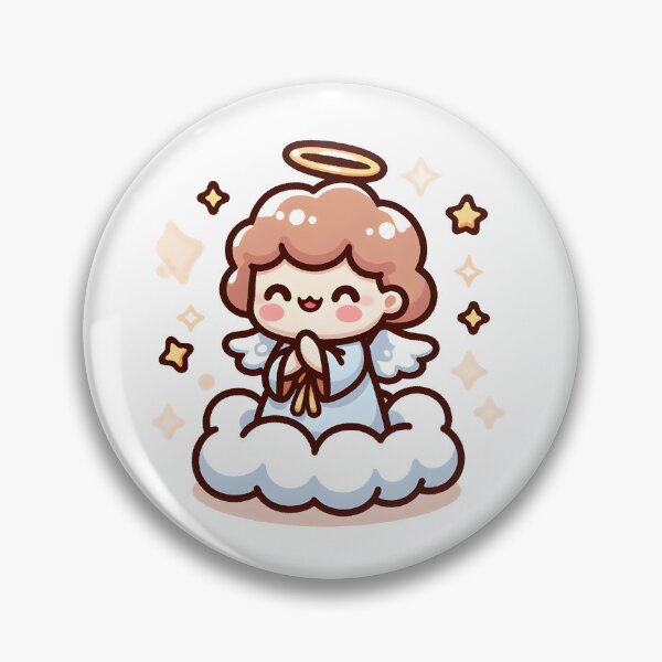Item preview, Kawaii Giggly Angel With Angelic Robe designed and sold by CanvasCutie.