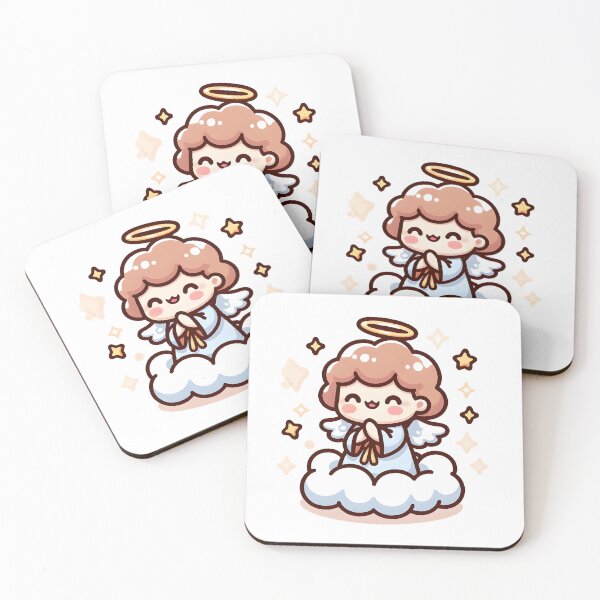 Item preview, Kawaii Giggly Angel With Angelic Robe designed and sold by CanvasCutie.