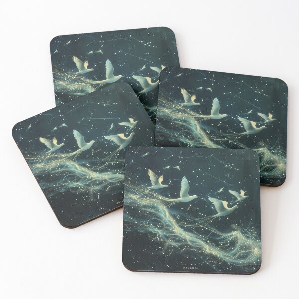 Item preview, Cosmic Network of Migratory Birds designed and sold by palmyst.
