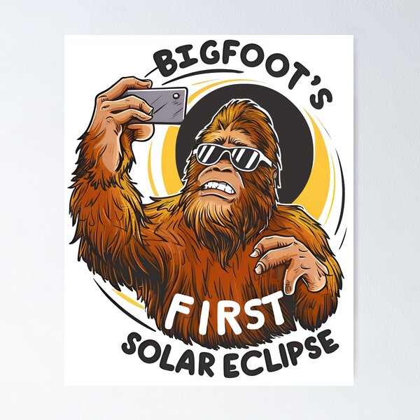 Item preview, Bigfoot's First Solar Eclipse - solar eclipse Wisconsin designed and sold by BobaTeeStore.