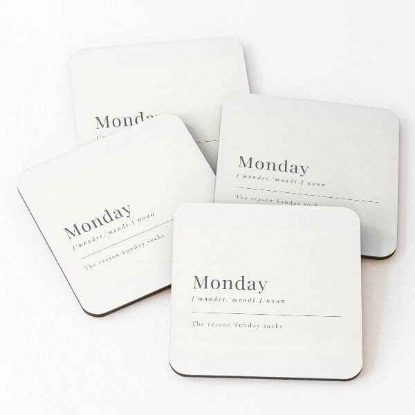 Item preview, Funny Aesthetic Dictionary Definition of 'Monday' designed and sold by CreativeCanvas6.