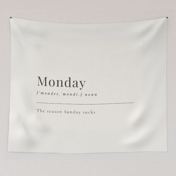 Item preview, Funny Aesthetic Dictionary Definition of 'Monday' designed and sold by CreativeCanvas6.