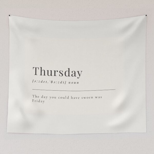 Item preview, Funny Aesthetic Dictionary Definition of 'Thursday' designed and sold by CreativeCanvas6.