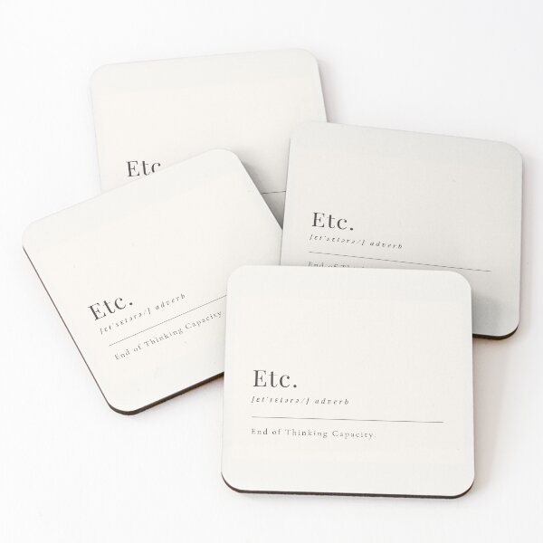 Item preview,  Funny Aesthetic Dictionary Definition of 'Etc' designed and sold by CreativeCanvas6.
