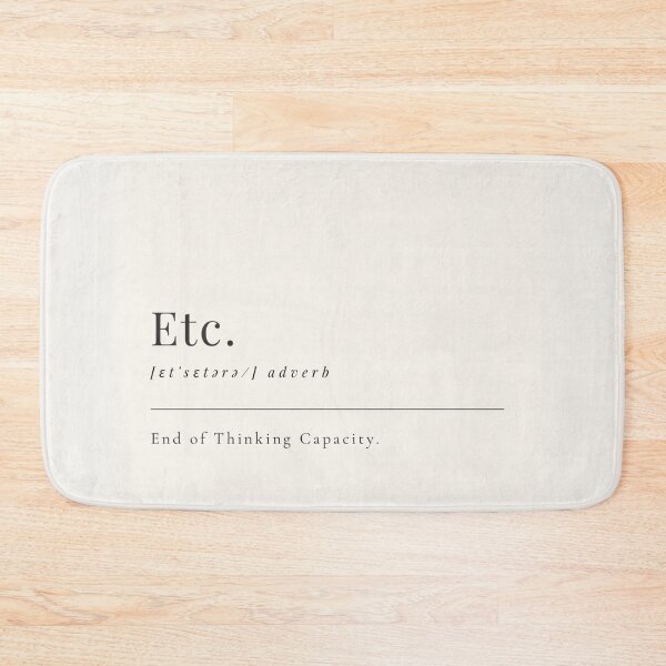 Item preview,  Funny Aesthetic Dictionary Definition of 'Etc' designed and sold by CreativeCanvas6.