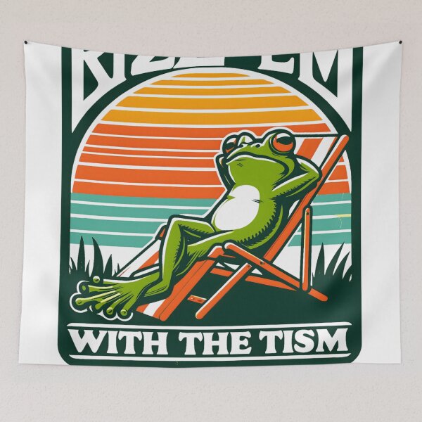 Item preview, Rizz Em With The Tism Funny Tism Frog designed and sold by KitonicTees.