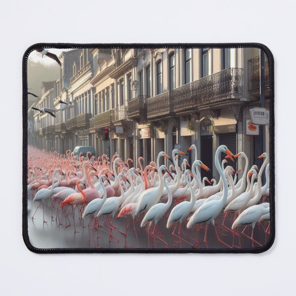 Item preview, Flamingos and storks in the city. designed and sold by MyHappyArtShop.