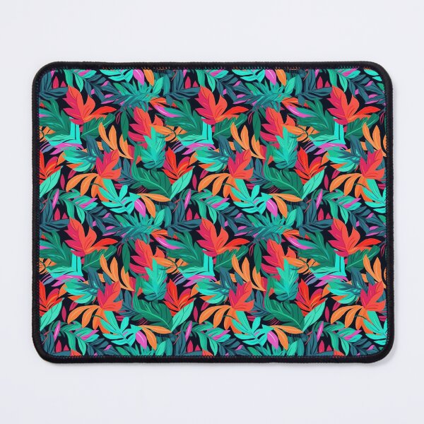 Item preview, Tropical leaves summer vibe green red designed and sold by Alessandro Remo Mazzoni Remotextiles.