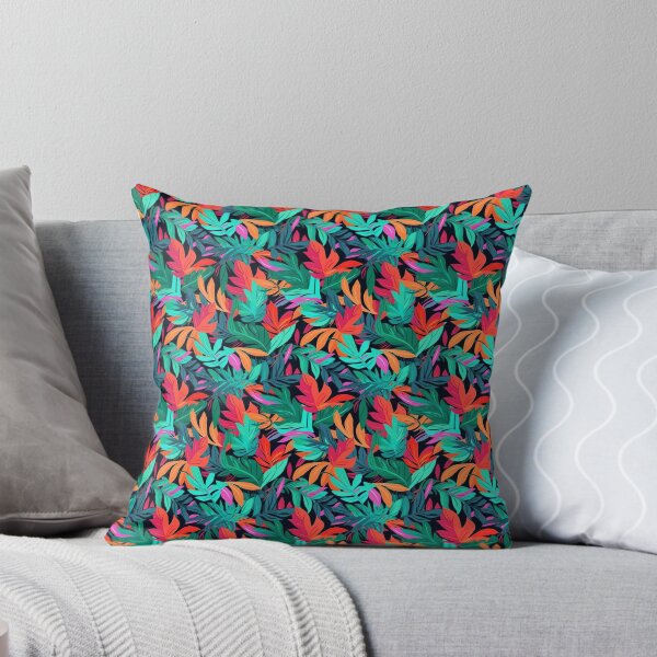 Item preview, Tropical leaves summer vibe green red designed and sold by Alessandro Remo Mazzoni Remotextiles.