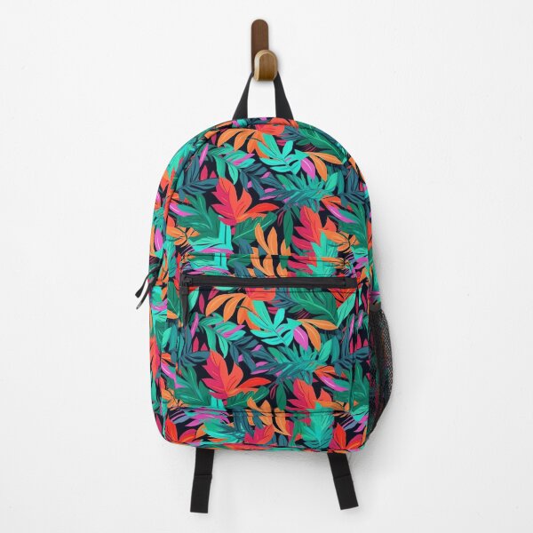 Item preview, Tropical leaves summer vibe green red designed and sold by Alessandro Remo Mazzoni Remotextiles.