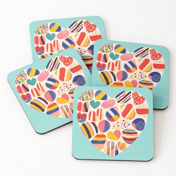 Item preview, Multicolored stripped stuffs in one heart designed and sold by RoadMail.