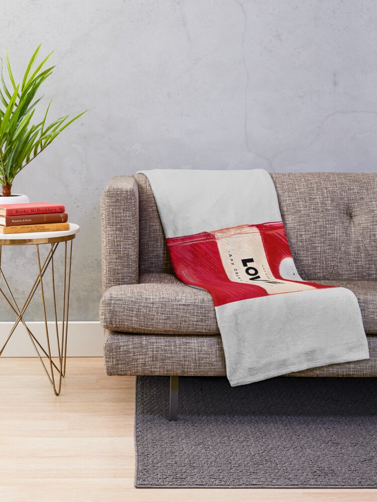 LOVE Any Objections Grey Red Popart Signature Artwork Throw Blanket for Sale by Viola Winokan Redbubble