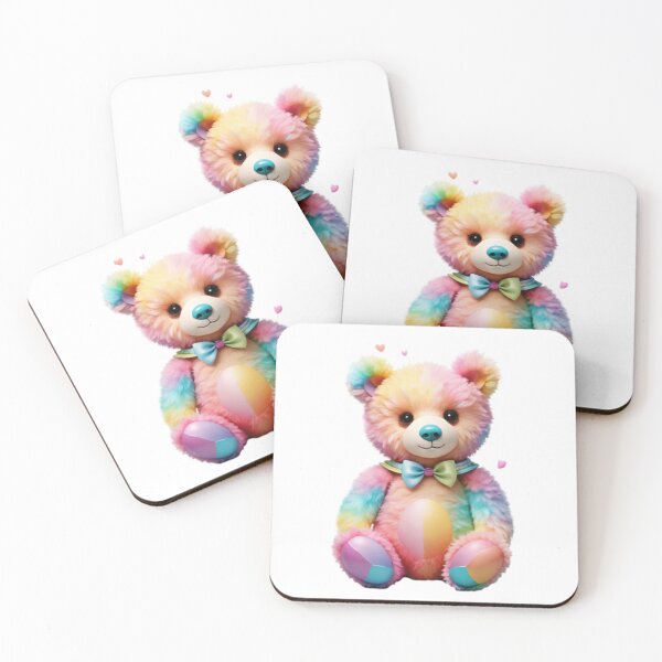 Item preview, Animal, Bear, Brown, Sweety, Stuffed Toy, Teddy Bear, Sweet, Cuddly Toy, Colorful, Rainbow designed and sold by Ciarka.