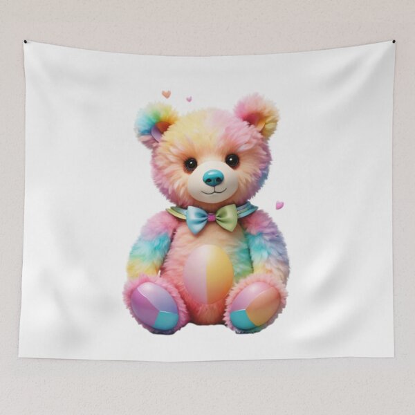Item preview, Animal, Bear, Brown, Sweety, Stuffed Toy, Teddy Bear, Sweet, Cuddly Toy, Colorful, Rainbow designed and sold by Ciarka.
