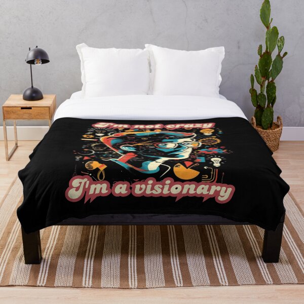 Artikelvorschau, Ich bin nicht verrückt, ich bin ein visionärer Retro-Stil entworfen und verkauft von FluxDesigner.