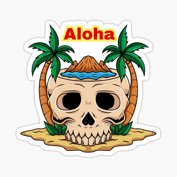 Item preview, Aloha Skull designed and sold by JunnieP.